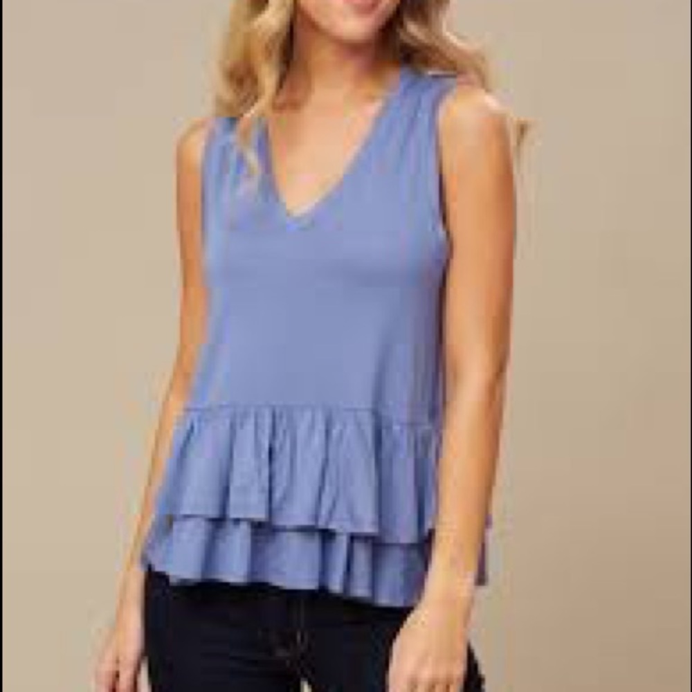 Blue, flowy tank top